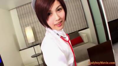 Ladyboy Nurse Shuy Strips Out From Her Uniform - shemalez.com