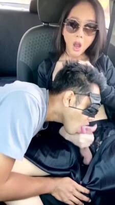 Hot Ladyboy Cum In Guys Mouth in Car - ashemaletube.com