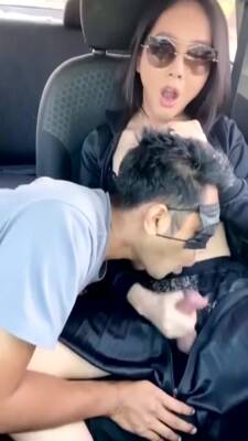 Hot Ladyboy Cum In Guys Mouth in Car - ashemaletube.com