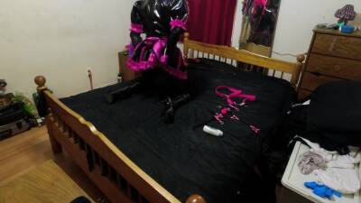 Sissy Maid Self Bondage Frog Tie With Armbinder - shemalez.com