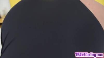 Latina Trans Babe Toys Tight Ass While Jerking - shemalez.com