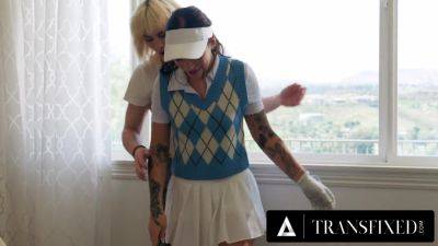 TRANSFIXED - Thrilled April Olsen Is Turned On By Her Trans Girlfriend Lucy Hart During Golf Lesson - hotmovs.com