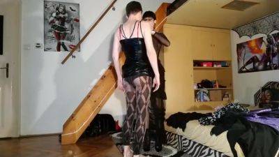 Sissy Slave And Beth Kinky - Goth Domina Feminize Her Tv Cd With Woman Clothes Pt2 Hd - upornia.com