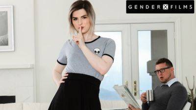 GenderXFilms - Horny Trans Stepdaughter Fucks Stepdads HUGE Cock - pornhub.com